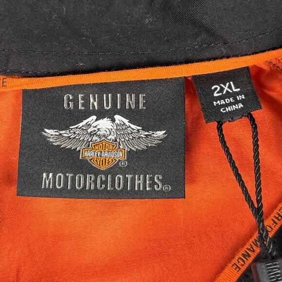 NWT Genuine MotorClothes Harley Davidson 100% Cotton Mens Dress Venting Shirt - Picture 3 of 8